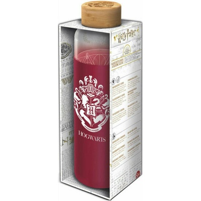 Epee Merch Harry Potter sklenená fľaša so silikónovým návlekom 585 ml