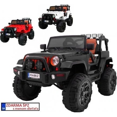Elcars Terénne elektrické auto JEEP Biela