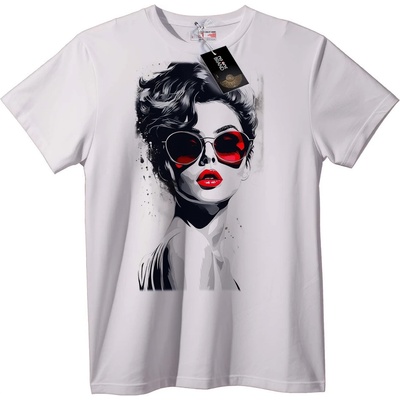 NOONEBRAND Тениска Червени Очи и Устни - XL, Black
