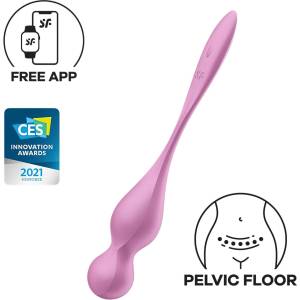 Satisfyer Love Birds 1 - вибриращи гейша топчета с управление чрез приложение (розови) - lovesexshop
