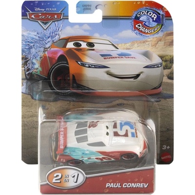 Mattel Количка Disney Pixar Cars - Paul Conrev, 1: 55, променяща цвета (MTGNY94_JHG28)