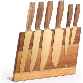 Image 1 of Klarstein Kazuno, комплект ножове, 7 части, магнитен блок, PVD, титаново покритие (KG10-KazunoGold) (KG10-KazunoGold)
