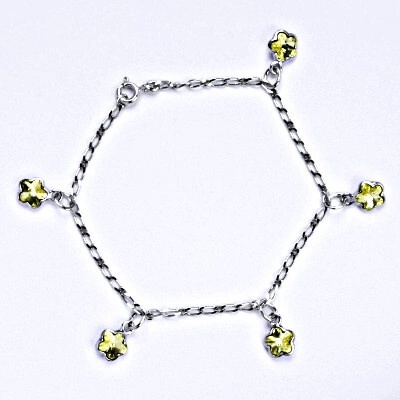 Čištín stříbrný se Swarovski krystaly jonquil kytičky R 1297