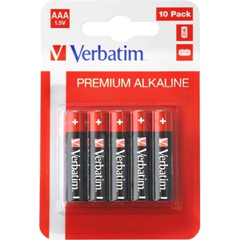 Verbatim Батерия Verbatim ALKALINE BATTERY AAA 10 PACK (HANGCARD) (49874)