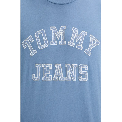 Tommy Jeans Памучна тениска Tommy Jeans в синьо с принт DM0DM20773 (DM0DM20773)