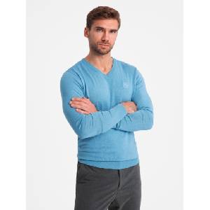 Ombre Clothing Елегантен мъжки пуловер BASIC с V-образно деколте Омбре Облекло Ombre Clothing | Sin | МЪЖЕ | L