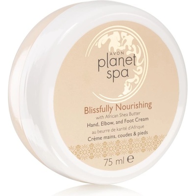 Avon Planet Spa vyživující krém na ruce nohy a lokty s bambuckým máslem 75 ml