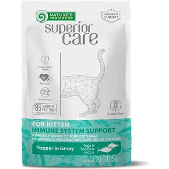 Nature's Protection Superior Care Immune System Support Kitten Tuna & Sea Bass пауч за подрастващи котки с риба тон и лаврак 70gr