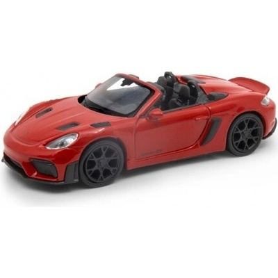 RS models Welly Porsche 718 Spyder tříbrné bez střechy 1:34