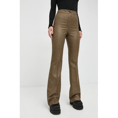 Twinset Вълнен панталон Twinset в златисто със стандартна кройка, с висока талия (222TT231A)