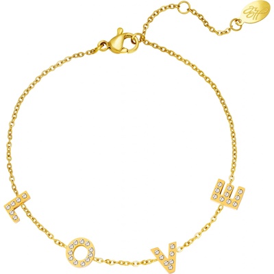 OrnamwntiI Pozlacený Love letters gold OOR300046