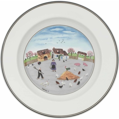 Villeroy & Boch 10-2337-2704 Hluboký talíř Design Naif Poultry Farm 21 cm