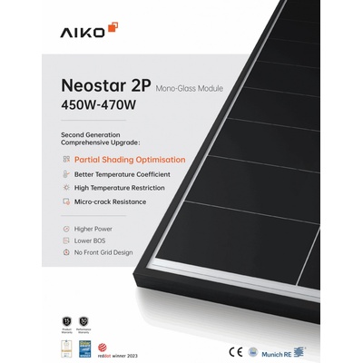 AIK0 Neostar 2N 450Wp Silver Frame 22,6% AIKO-A450-MAH-54MW 1 ks