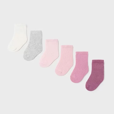 Mayoral Шест чифта едноцветни чорапи за бебе момиче Mayoral