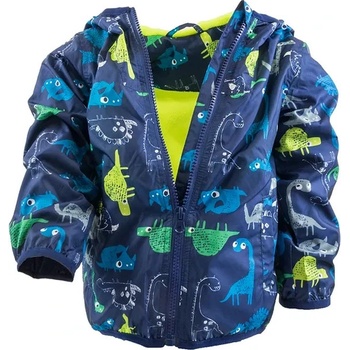 Pidilidi PD1092 chlapecká jarní/podzimní bunda s potiskem a kapucí modrá
