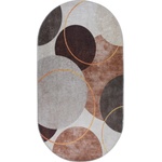 Vitaus Миещ се килим в кремаво-кафяво 60x100 cm Oval - Vitaus (KRN-S6030-Oval-60x100)