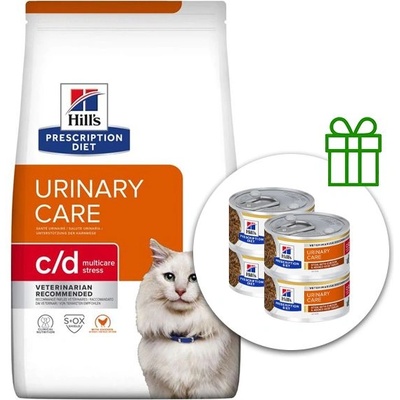 HILL'S Hill s Prescription Diet c/d Stress 8 кг + 4 консерви безплатно