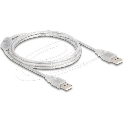 Delock Кабел Delock USB-A мъжко - USB-A мъжко 1.5 m, прозрачен (DELOCK-83888)