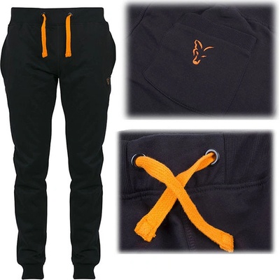 Fox Black Orange lightweight Zipped Joggers tepláky, kalhoty