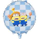 Party Deco Кръгъл фолиев балон Minions, 35 x 35 см (FB332)
