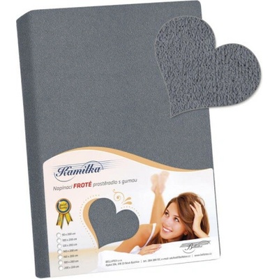 Bellatex Froté prestieradlo na vyšší roh tmavě šedé 180x200x40