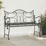 vidaXL Градинска пейка 2 -местен 114 x 54 x 90 см Стомана (42029537)