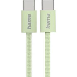 Hama Кабел Hama - Fabric, USB-C/USB-C, 1 m, зелен (201726)