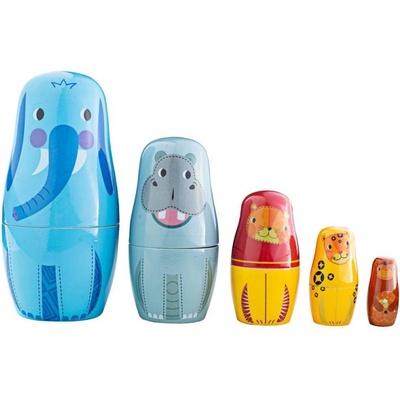 Bigjigs Toys - Дървени матрьошки - Животните от джунглата