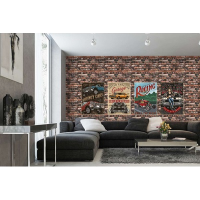 DIMEX ART Самозалепваща се флизелинова фототапета винтидж плакати 375 x 250 см