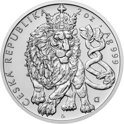 Česká mincovna Stříbrná mince Český lev 2026 stand 2 oz – Zboží Dáma