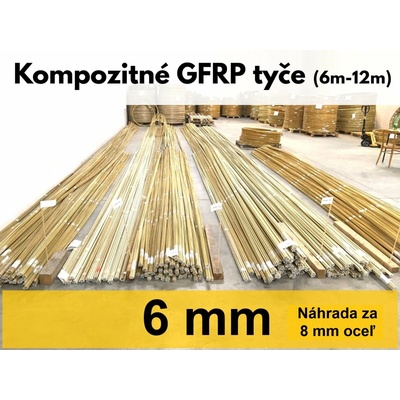 ROXOR Betonárska výstuž - prúty, hrúbka 6 mm, dĺžka 6 m