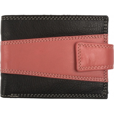 Delis Мъжки портфейл, Ilarion PT1368, естествена кожа, черен/рагонов цвят (PT1368)