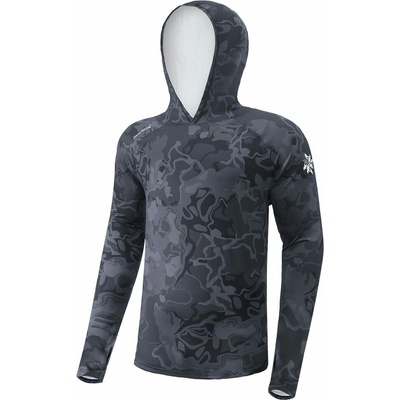 Giants fishing funkčné tričko s dlhým rukávom UV50+ Hoodie Camo Grey