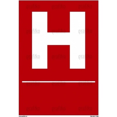 Grafiko | Hydrant - Text obrázku (tabulka s vlastním textem), Materiál Hliník, Rozměr 297x210mm