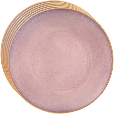 Orion Súprava keramických plytkých tanierov Glaze ružová 27 cm 6 ks