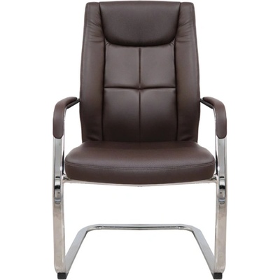 RFG Посетителски стол rfg bogart m, екокожа, кафяв, 2 броя в комплкет (on4010100243)