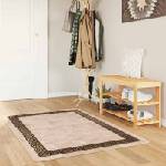 vidaXL Каса за килим MARSA Черно 80 x 100 cm Полиестер и PVC (42023330)
