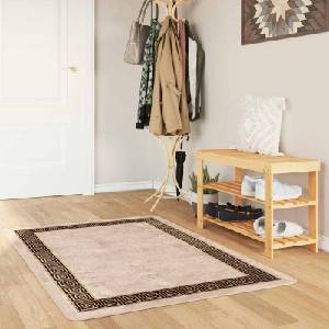 vidaXL Каса за килим MARSA Черно 80 x 100 cm Полиестер и PVC (42023330)