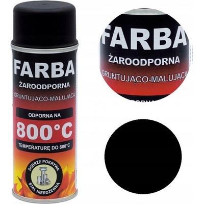 Hansa barva žáruvzdorná ve spreji 400 ml černá