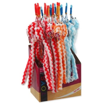 Magic Cat Играчка Magic Cat пръчка мишка памук с котешка трева 23см+45см 24бр