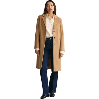 Gant Палто Gant Wool Blend Tailored coat - Beige (Dark Khaki)