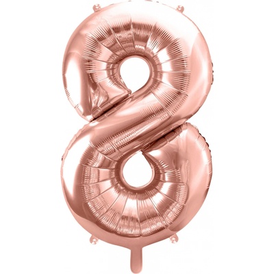 vybavsenaparty Fóliová číslice rose gold '8' 86 cm