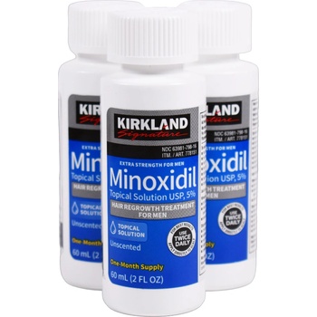 Kirkland Minoxidil 5% 3 mesačná kúra proti vypadávaniu vlasov 3 x 60 ml