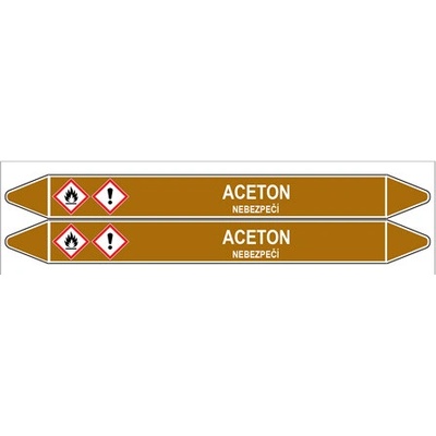 Značení potrubí, aceton,2 ks, 450 × 52 mm PZ 007816