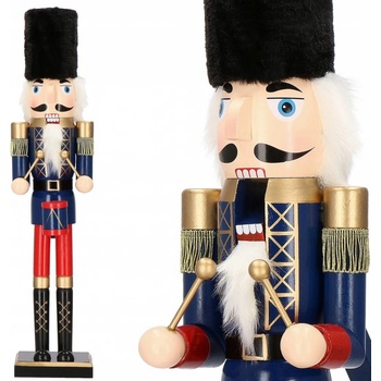 SPRINGOS Luskáčik Vojak s bubienkom 61 cm modro-červený