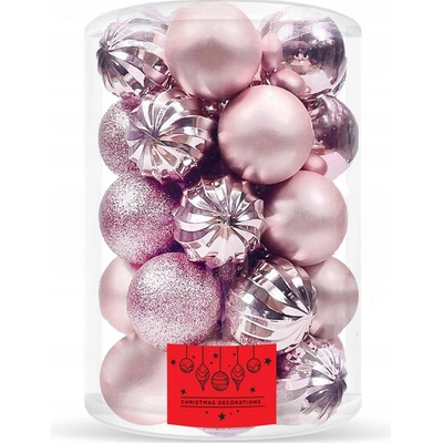 SPRINGOS Vánoční baňky růžové mix 6cm sada 20ks – Zbozi.Blesk.cz