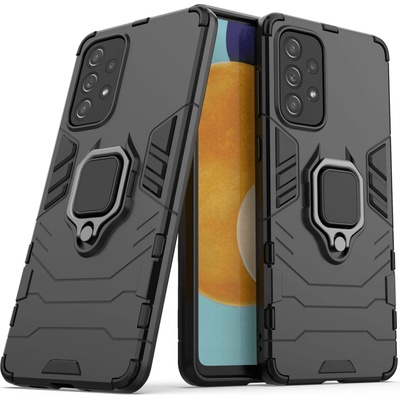 HQWear Кейс Ring Armor Tough Hybrid с магнитен държач за Samsung Galaxy A73, черен (5907769339950)