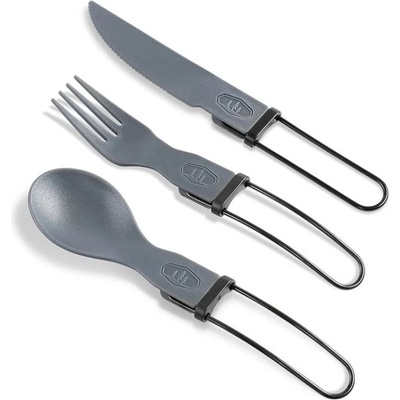 GSI Outdoors Tekk Trio Folding Cutlery Set Цвят: сив