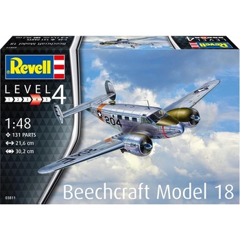 Revell Самолет за сглобяване REVELL Beechcraft Model 18 131 части (R03811)