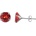 Majya Strieborné náušnice RED RUBY 10504